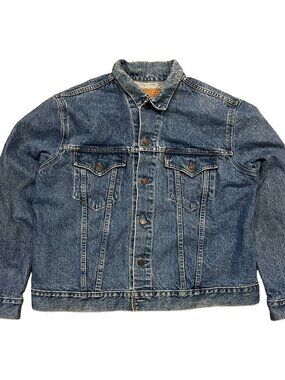 Vintage Levi’s Denim/Jean Jacket Orange Tab 75505-0212 Canada 46 Light Wash